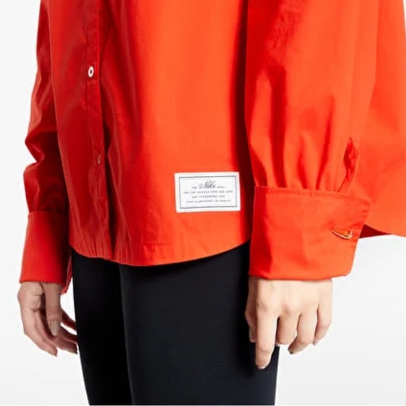 Nike red/orange button shirt - Picture 10 of 10